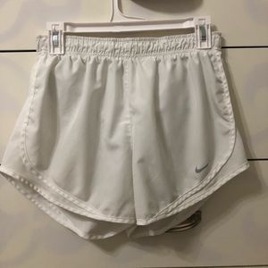 NWOT White Nike Tempo Shorts